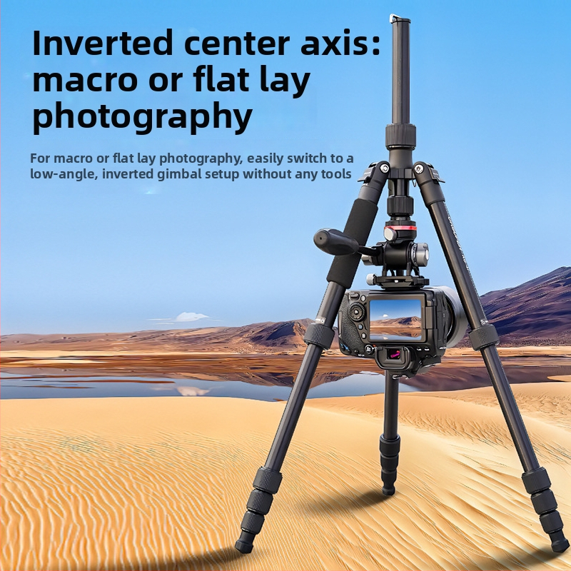 OKSUPER RG-4i Trepied cu Cap cu Bilă, 5 Secțiuni, Aliaj de Aluminiu, Capacitate de Încărcare 6–10 kg, Greutate 1,17 kg, Fără Placă de Eliberare Rapidă