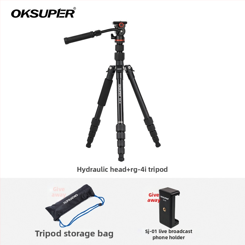 OKSUPER RG-4i Trepied cu Cap cu Bilă, 5 Secțiuni, Aliaj de Aluminiu, Capacitate de Încărcare 6–10 kg, Greutate 1,17 kg, Fără Placă de Eliberare Rapidă