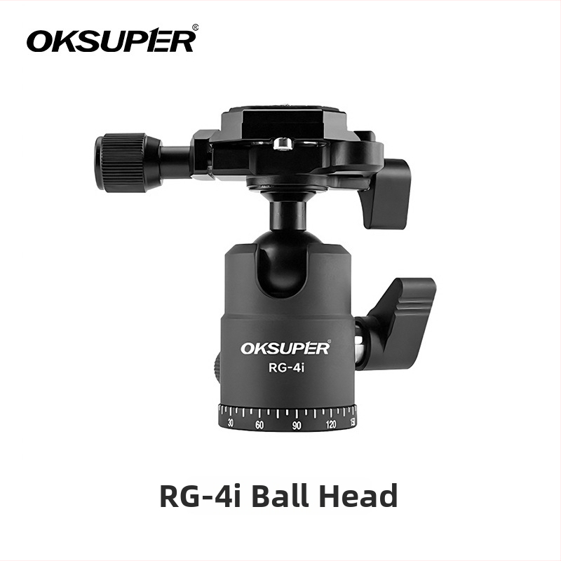 OKSUPER RG-4i Trepied cu Cap cu Bilă, 5 Secțiuni, Aliaj de Aluminiu, Capacitate de Încărcare 6–10 kg, Greutate 1,17 kg, Fără Placă de Eliberare Rapidă