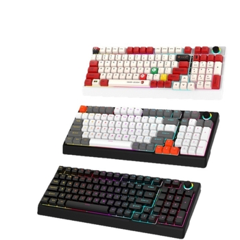 Mechanikus billentyűzet kék kapcsolóval, több mint 98 billentyű, vezetékes csatlakozás, RGB háttérvilágítás
