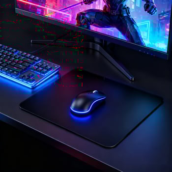 Игрова подложка за мишка от закалено стъкло, едностранна, против приплъзване, лого с термопечат, персонализиране