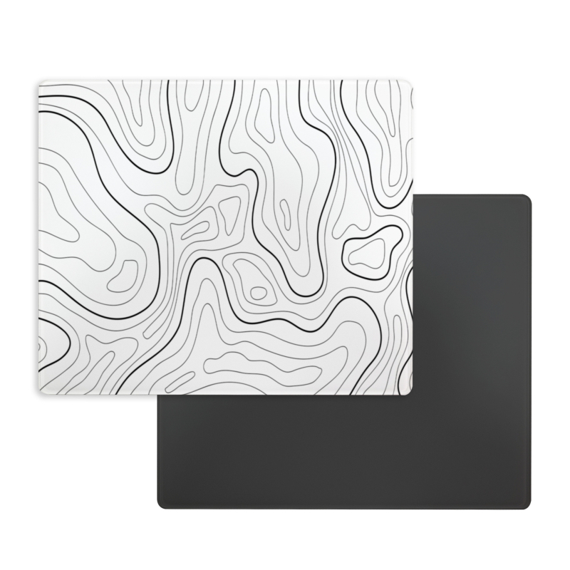 Игрова подложка за мишка от закалено стъкло, едностранна, против приплъзване, лого с термопечат, персонализиране