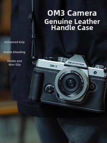 Fotoaparatų krepšys iš natūralios odos, rankinės stiliaus, universalus, 2025 m. pavasaris