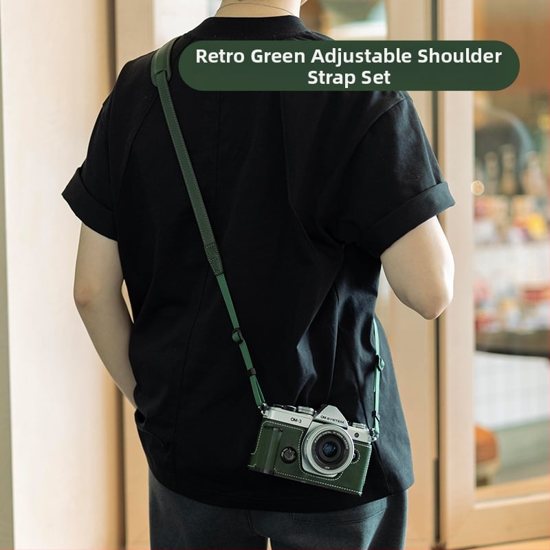 Fotoaparatų krepšys iš natūralios odos, rankinės stiliaus, universalus, 2025 m. pavasaris