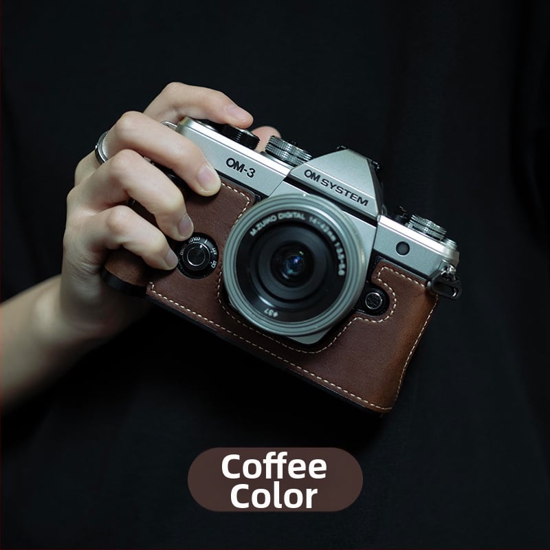 Fotoaparatų krepšys iš natūralios odos, rankinės stiliaus, universalus, 2025 m. pavasaris
