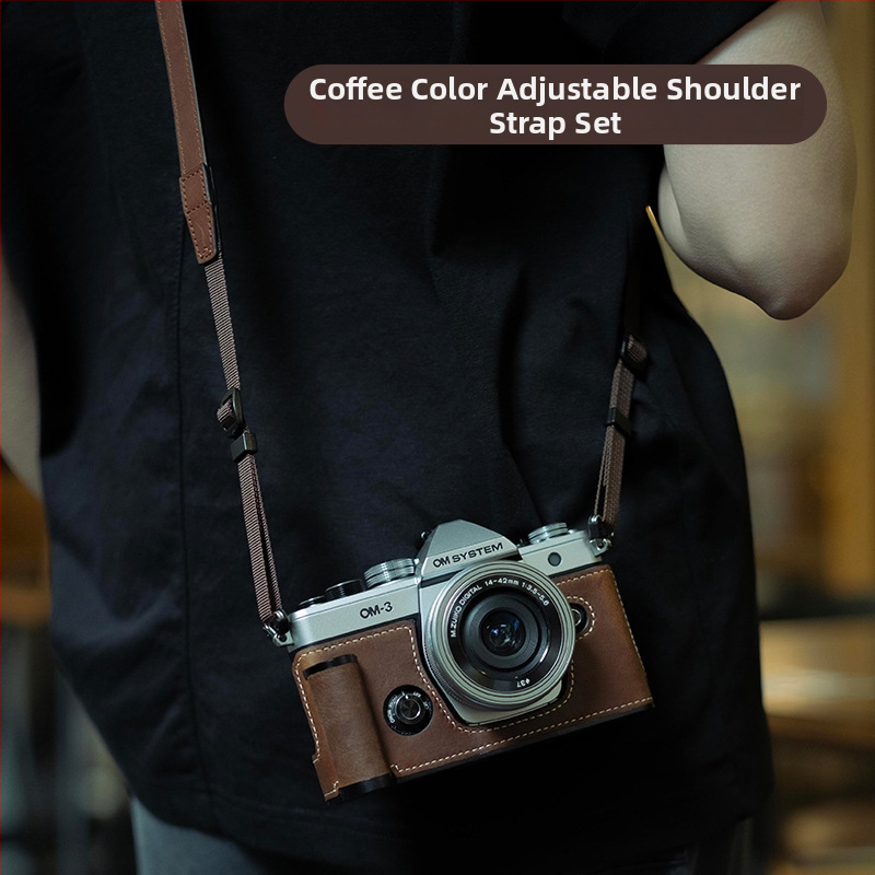 Fotoaparatų krepšys iš natūralios odos, rankinės stiliaus, universalus, 2025 m. pavasaris