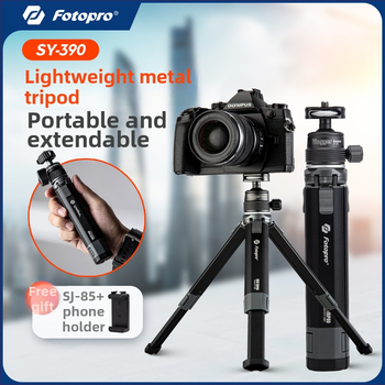 Stolný tripod SY-390 s guľovou pan-tilt hlavou, hliníková zliatina, nosnosť 2 kg, hmotnosť 0,25 kg