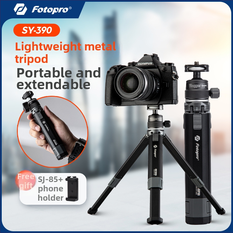 Stolný tripod SY-390 s guľovou pan-tilt hlavou, hliníková zliatina, nosnosť 2 kg, hmotnosť 0,25 kg