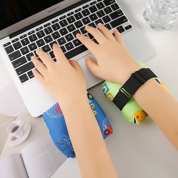 Мишка подложка с опора за китката – двустранна платнена подложка, шевна изработка, OEM персонализиране