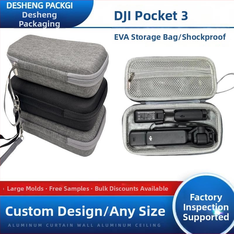 DJI Pocket 3 EVA táska kézi gimbalhoz — kemény héj, EVA anyag, belső csomagolás, teherbírás 50, 3C elektronikai csomagolás
