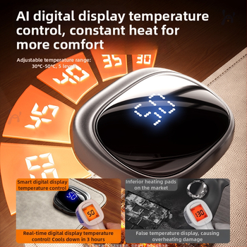 Šildomas pelės kilimėlis darbiniam stalui – itin didelis, PU medžiaga, 125W, 220V, kelių lygių šildymas, perkaitimo apsauga