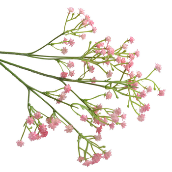 Hua Qianxi mesterséges gypsophila – puha gumi anyagból, háromágú szár, esküvői dekoráció, kézben tartható műanyag virág