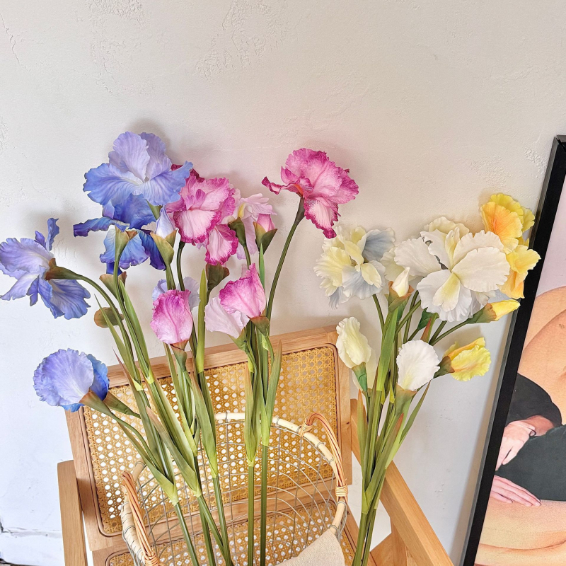 Satenasto iris cvijeće – umjetno za vjenčanja i kućnu dekoraciju, styling aranžman, varijanta 3444577, kartonsko pakiranje
