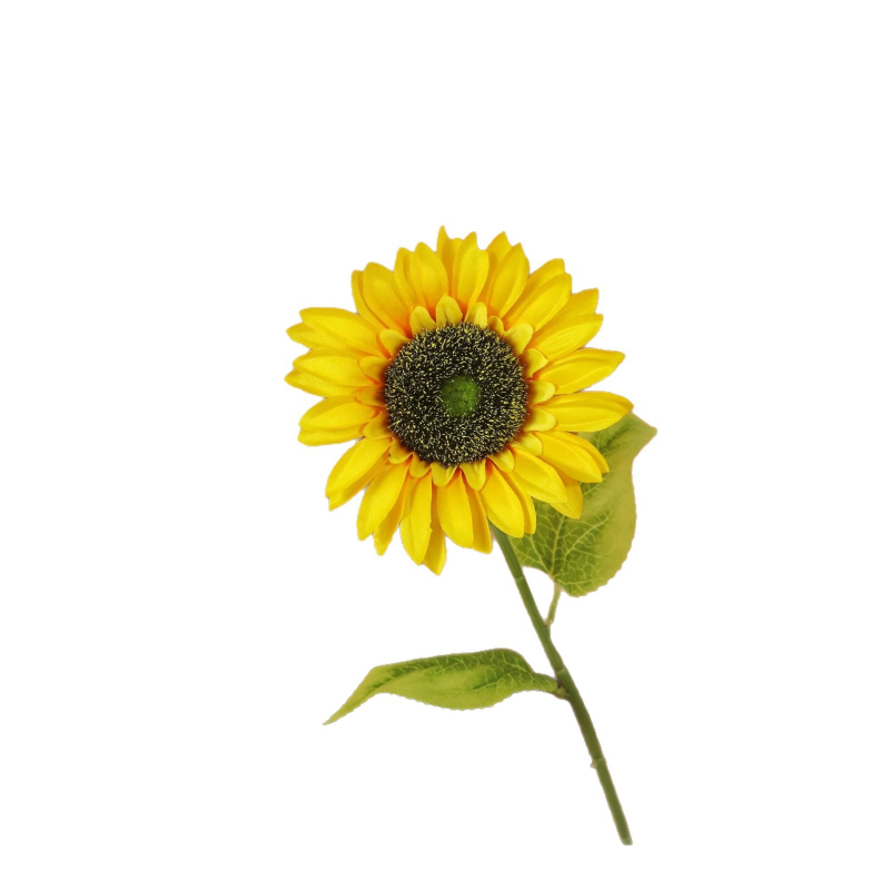 Művirág napraforgó selyemből, szárával – Fotózásra és otthoni dekorációhoz – Le youyi