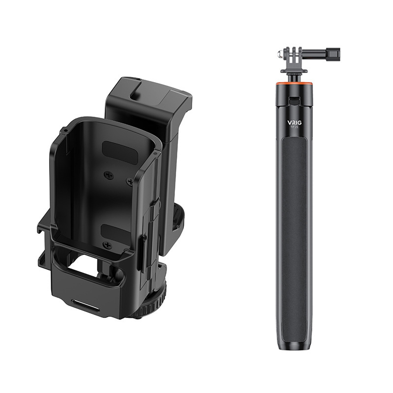 Suport Teleprompter pentru DJI Pocket 3 cu adaptor extindere pentru trepied — ABS+PC, 336 g, Include suport pentru telefon mobil