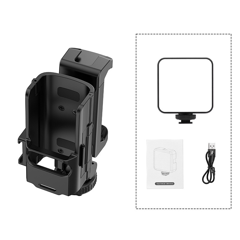Suport Teleprompter pentru DJI Pocket 3 cu adaptor extindere pentru trepied — ABS+PC, 336 g, Include suport pentru telefon mobil