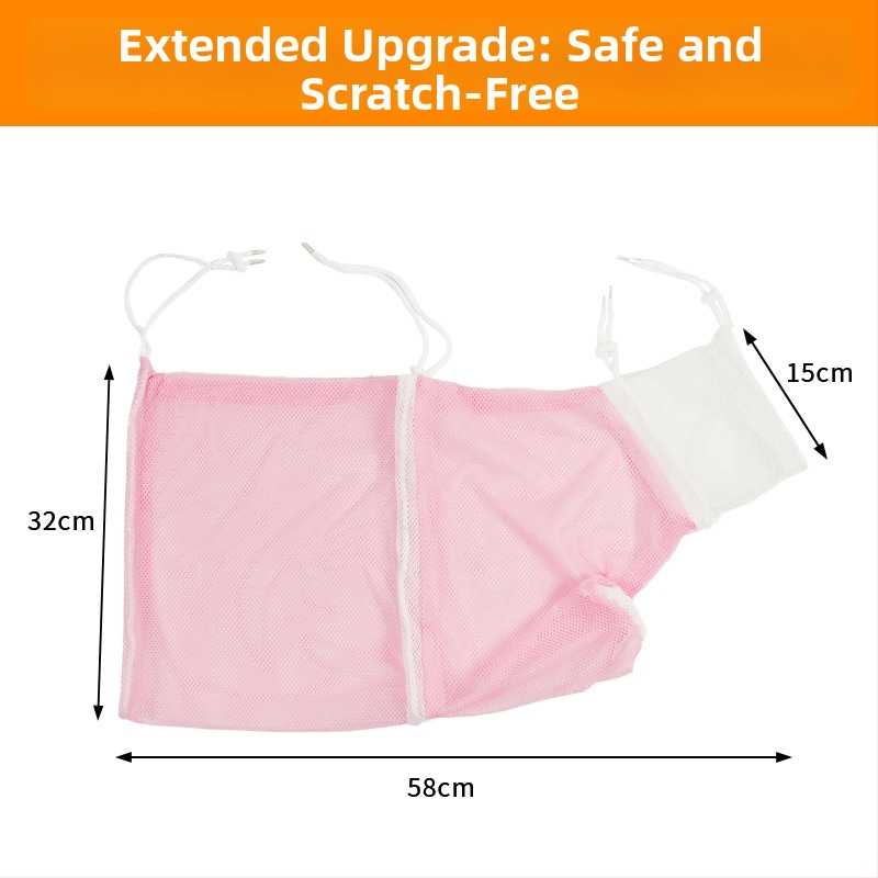 Harmadik generációs macska mosó táska, kibővített kialakítás, fürdetéshez és körömápoláshoz, karcolás elleni rögzítő tasak