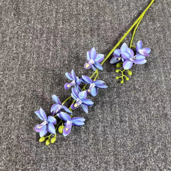 Kétágú selyemorchidea művirág esküvői és otthoni dekorációhoz — Youyi Márka; Anyag: Selyem virág; Használat: esküvők, fotózási kellékek, otthoni dekoráció