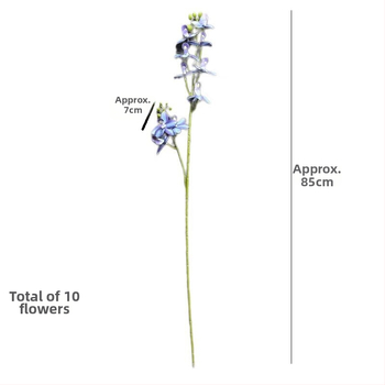 Kétágú selyemorchidea művirág esküvői és otthoni dekorációhoz — Youyi Márka; Anyag: Selyem virág; Használat: esküvők, fotózási kellékek, otthoni dekoráció