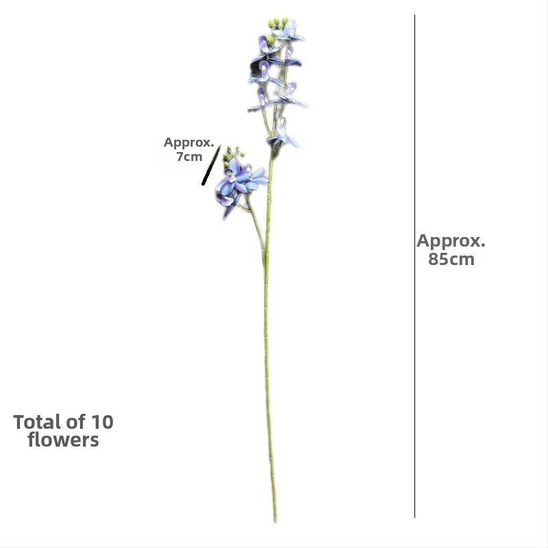 Kétágú selyemorchidea művirág esküvői és otthoni dekorációhoz — Youyi Márka; Anyag: Selyem virág; Használat: esküvők, fotózási kellékek, otthoni dekoráció