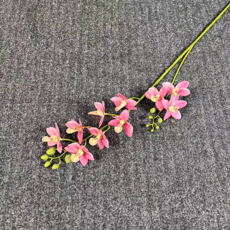 Kétágú selyemorchidea művirág esküvői és otthoni dekorációhoz — Youyi Márka; Anyag: Selyem virág; Használat: esküvők, fotózási kellékek, otthoni dekoráció