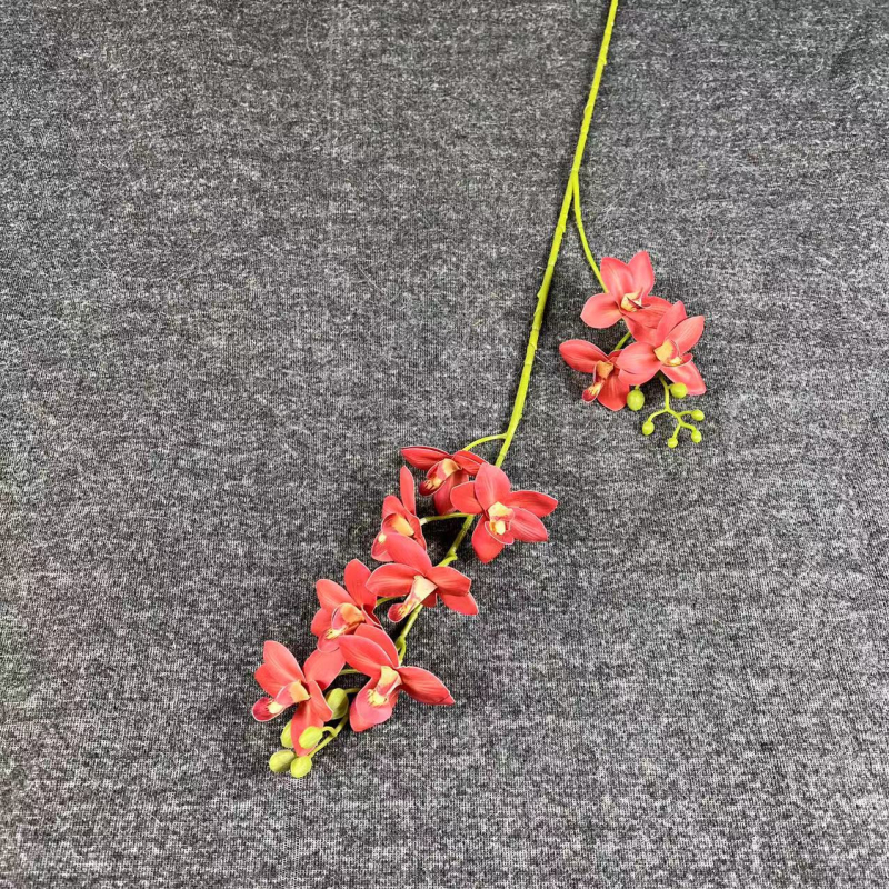 Kétágú selyemorchidea művirág esküvői és otthoni dekorációhoz — Youyi Márka; Anyag: Selyem virág; Használat: esküvők, fotózási kellékek, otthoni dekoráció