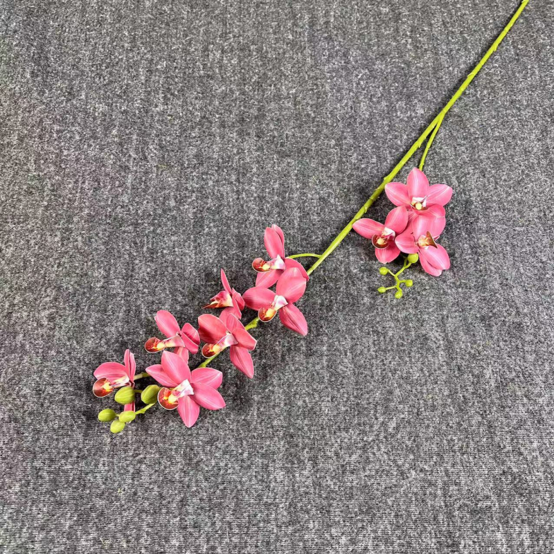 Kétágú selyemorchidea művirág esküvői és otthoni dekorációhoz — Youyi Márka; Anyag: Selyem virág; Használat: esküvők, fotózási kellékek, otthoni dekoráció