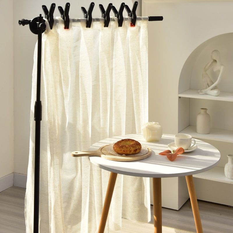 Fotogrāfijas fons audums – 100% kokvilna, maigā gaisma, caurspīdīgs audums still life un ēdienu fotografijām