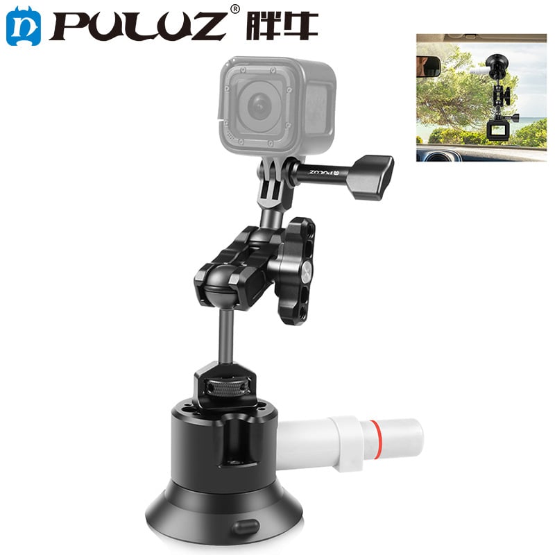 PULUZ Fat Cow Στήριγμα με βεντούζα για Action Cameras – Μεταλλικό, Universal αυτοκινητό στήριγμα, Μέγιστο φορτίο 2 kg