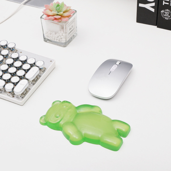 Medve alakú szilikon egérpad, rajzfilm-stílus, csuklótámasz