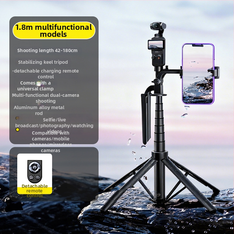 Băț de selfie cu bază de podea pentru DJI Pocket 3 — Ultra-stabil, Portabil, Ideal pentru filmări în aer liber, concerte și călătorii