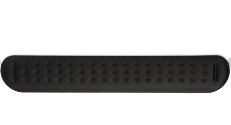 Голяма подложка за китката на мишката с паметна пяна, LYCRA и PU дъно, пластмасово формована, OEM персонализация