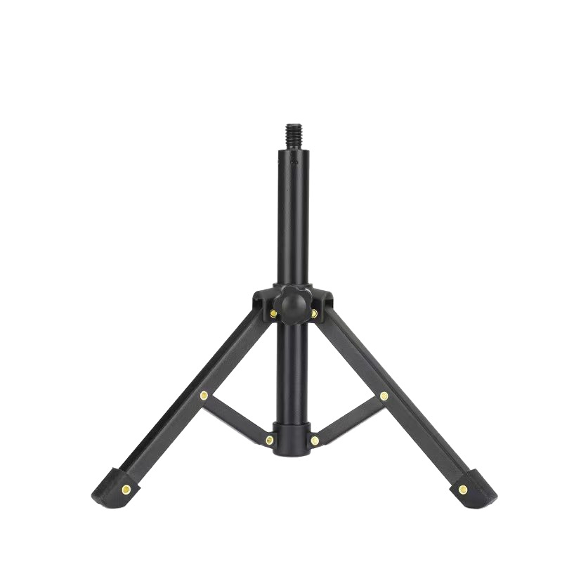 Asztali mikrofon tartó alumínium ötvözetből, 2-szekciós összecsukható trípód, gömbfej, teherbírás 11–15 kg