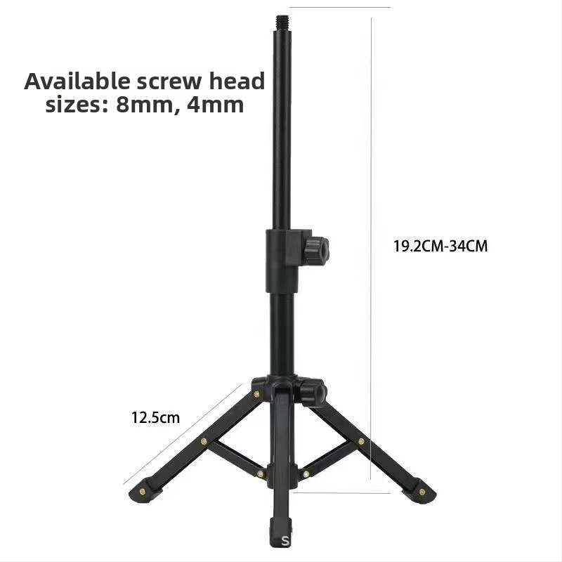 Stolný stojan na mikrofón z hliníkovej zliatiny, 2 sekcie, guľová hlava, nosnosť 11–15 kg
