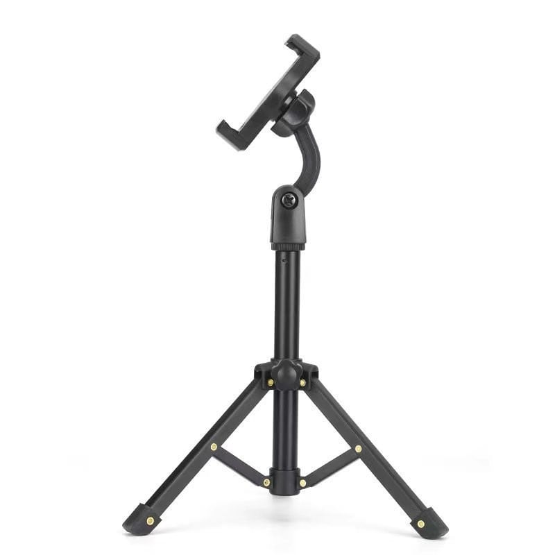 Asztali mikrofon tartó alumínium ötvözetből, 2-szekciós összecsukható trípód, gömbfej, teherbírás 11–15 kg
