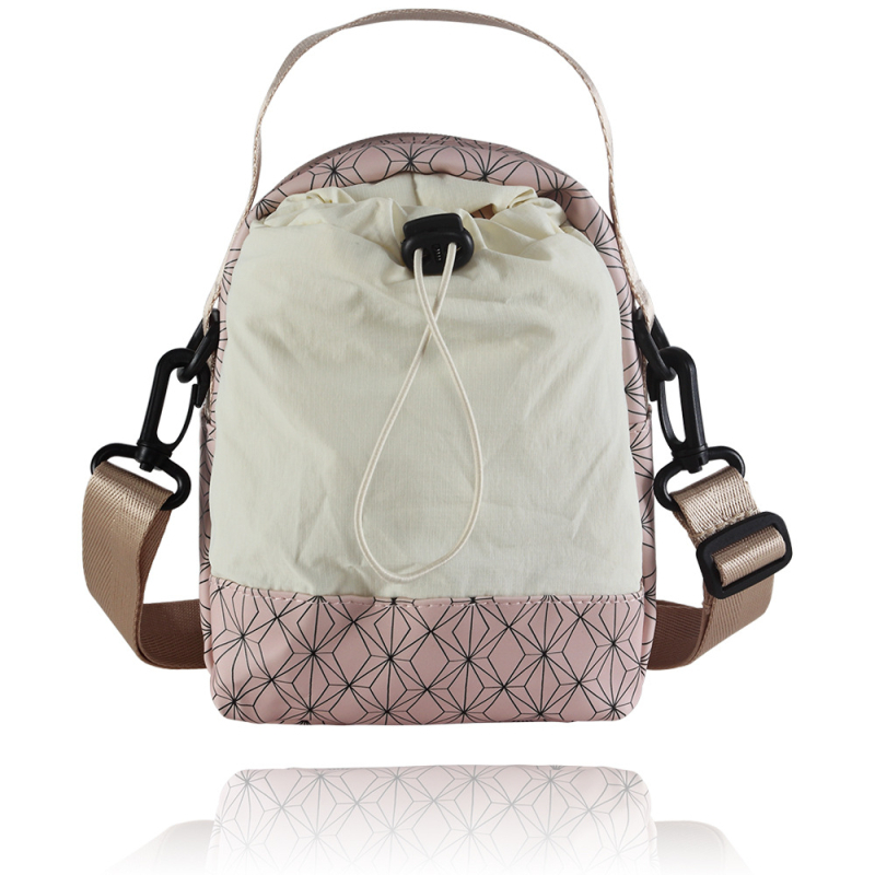 Torba preko ramena za rekreaciju, materijal PU, uspravni kvadratni oblik, zatvarač na zip, podstava od poliestera