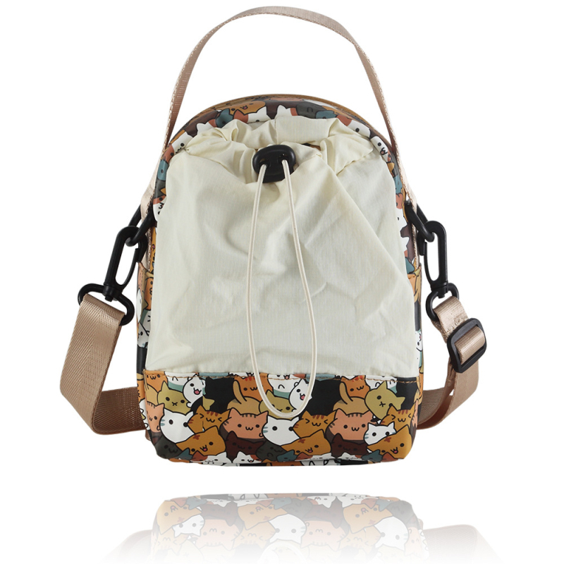 Torba preko ramena za rekreaciju, materijal PU, uspravni kvadratni oblik, zatvarač na zip, podstava od poliestera