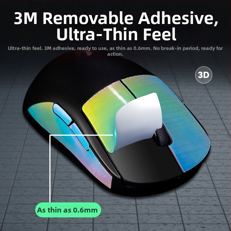 Logitech GPW spēļu pelei silikona pretslīdēšanas uzlīmes – krāsains dizains