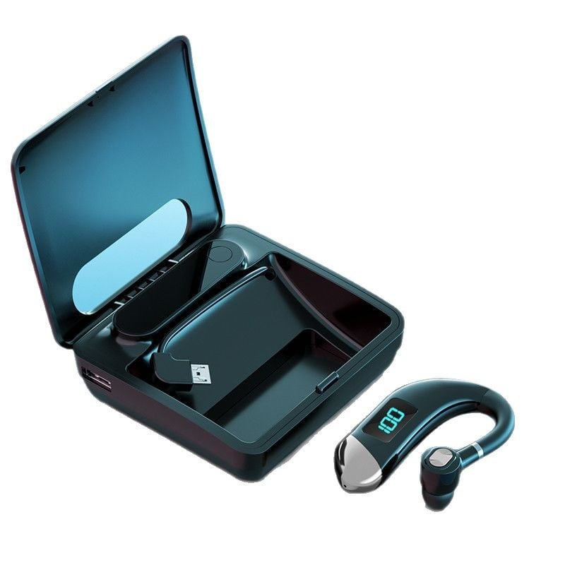 Zhengqin V15 Cască Bluetooth pentru mașină, montare pe ureche, Bluetooth 5.2, afișaj digital, baterie peste 8 ore, rază 10 m, IPX3 rezistent la apă