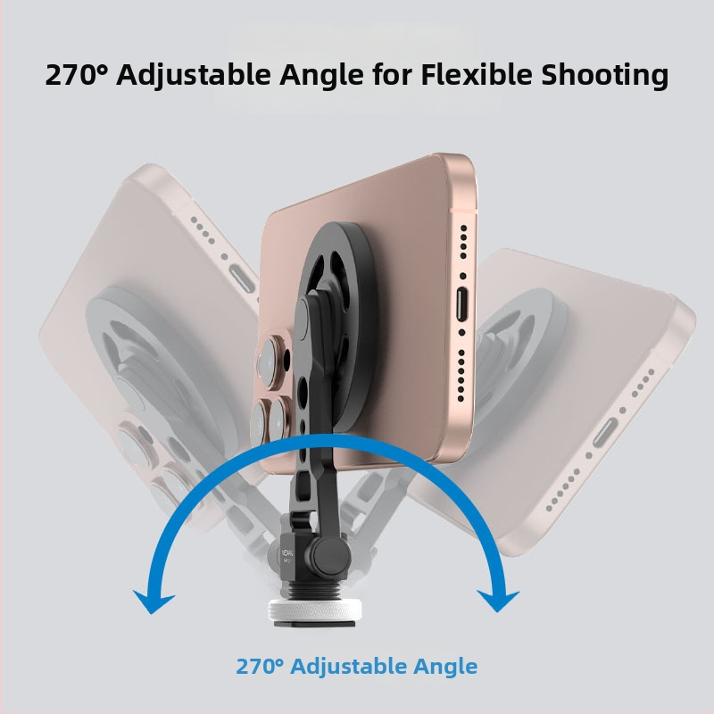 Aliuminio lydinio stalinis mini statyvas su magnetiniu telefono laikikliu – MRT002 + MRP001, apkrova 0–3 kg, 1 dalis