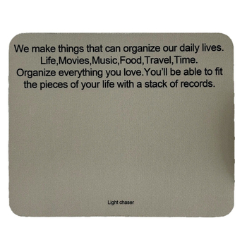 Подложка за мишка от серия Original Light Chaser, гумирана основа, едностранна повърхност, антиплъзгане, печатна обработка, офисна настолна подложка