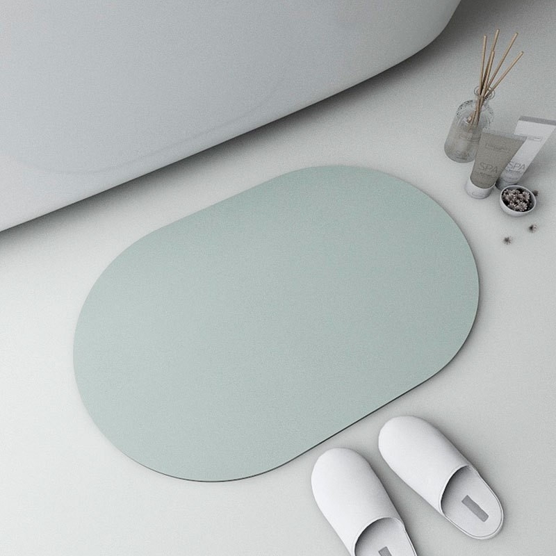 Квадратен мат за баня от полиестерни влакна, водопоглъщащ, антихлъзгащ, с карикатурен модел, подходящ за баня и вход