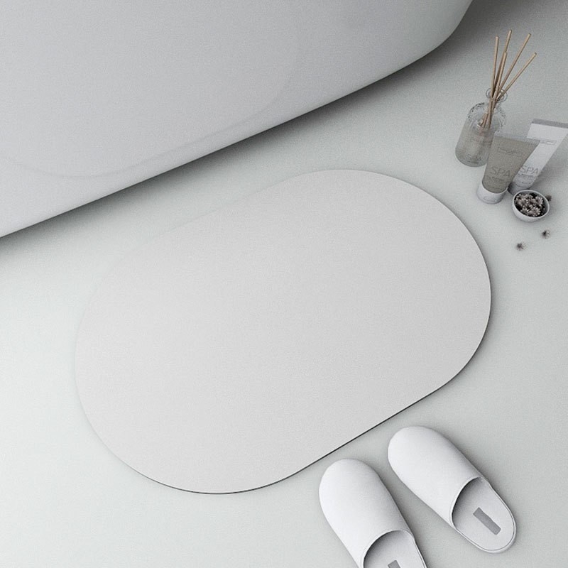 Квадратен мат за баня от полиестерни влакна, водопоглъщащ, антихлъзгащ, с карикатурен модел, подходящ за баня и вход