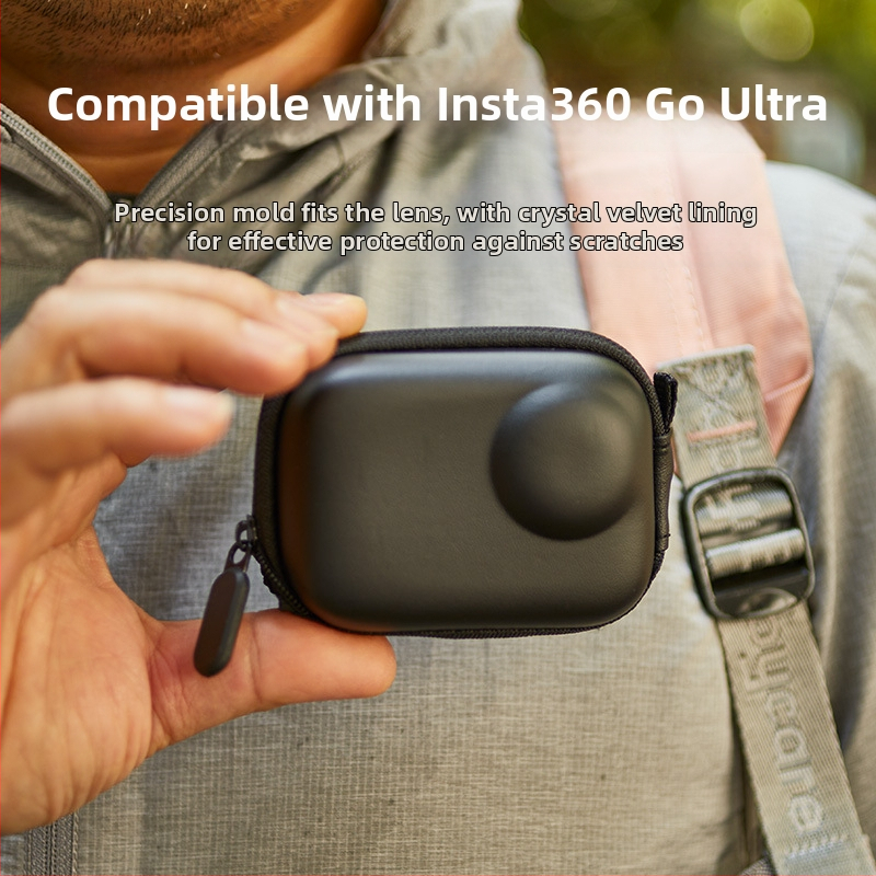 Shadowstone úložná taška Insta360 Go Ultra — vodotesný EVA + velúr obal, kompatibilný s Go Ultra, prenosný organizér pre kameru
