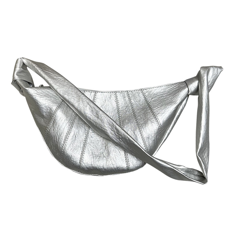 Ženska crossbody torbica u obliku dumplinga - PU koža, zatvarač, unutarnja džep za dokumente, JOERG