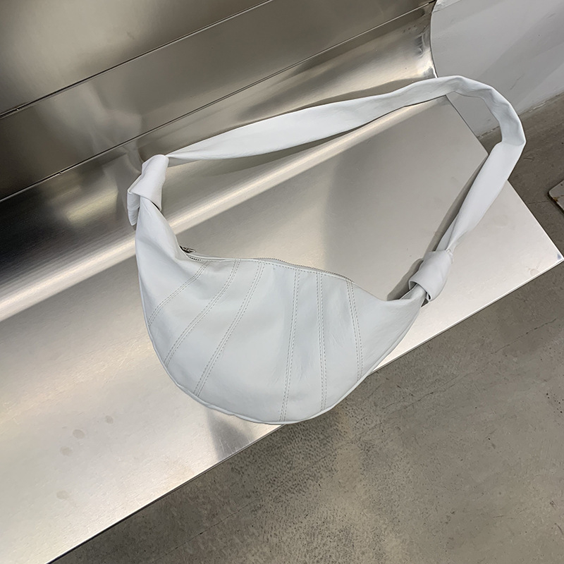 Ženska crossbody torbica u obliku dumplinga - PU koža, zatvarač, unutarnja džep za dokumente, JOERG