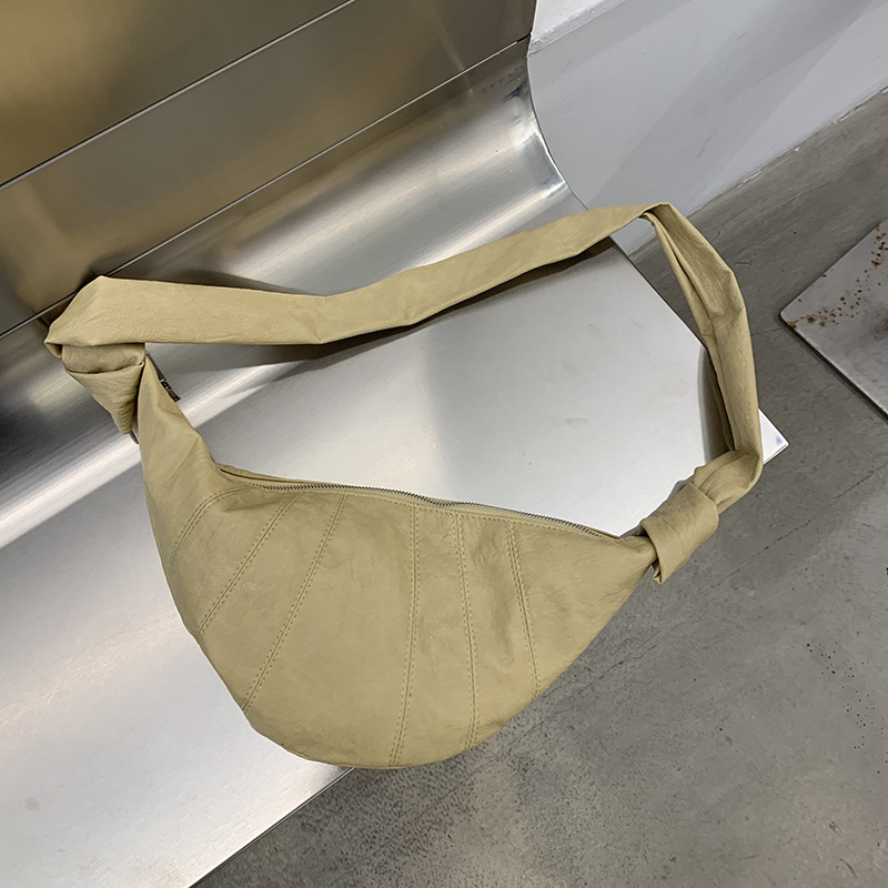 Ženska crossbody torbica u obliku dumplinga - PU koža, zatvarač, unutarnja džep za dokumente, JOERG