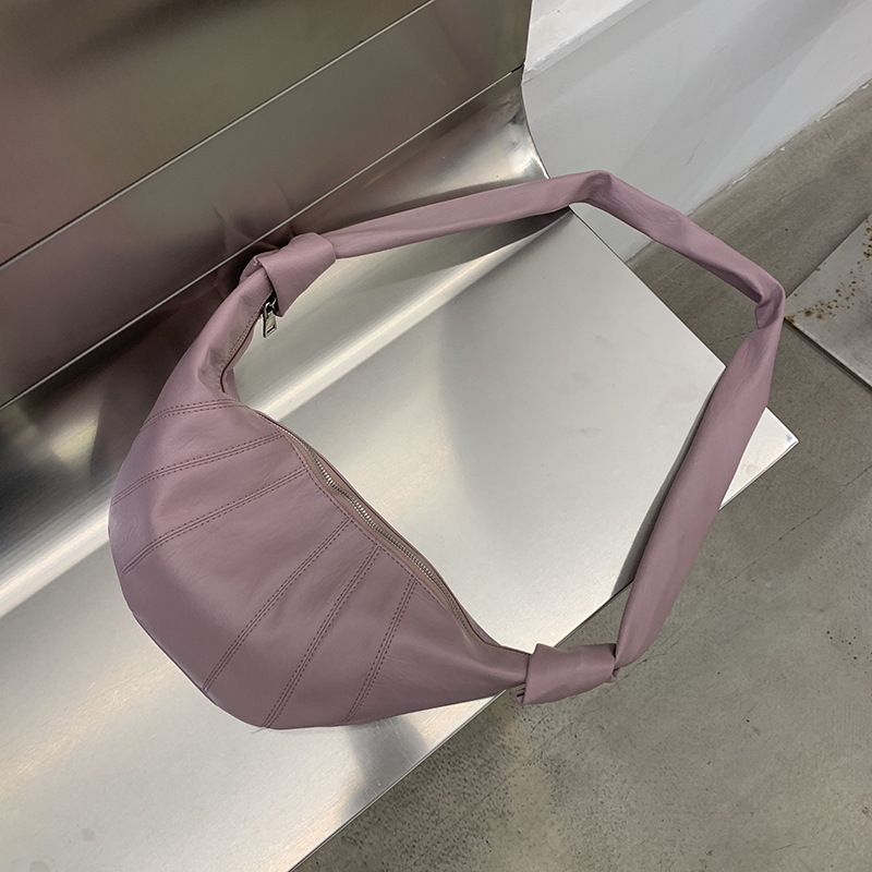 Ženska crossbody torbica u obliku dumplinga - PU koža, zatvarač, unutarnja džep za dokumente, JOERG