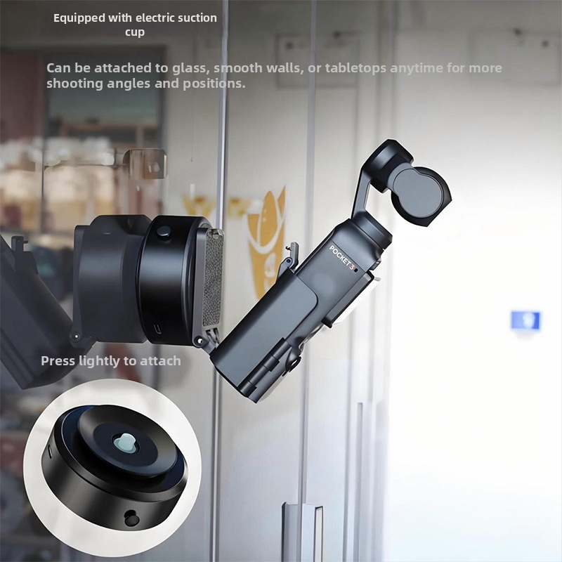 Magnetická základňa pre DJI Pocket3 – držiak s vákuovou prísavkou na auto a multifunkčné stolné upevnenie OSMO