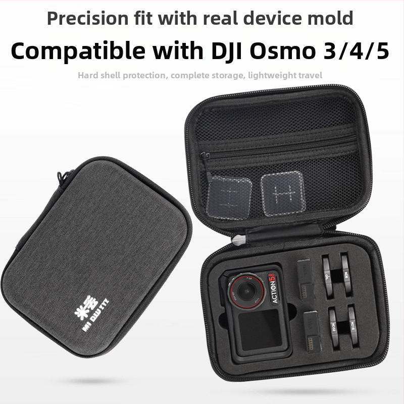DJI Action 3/4 ochranná taška s tvrdým EVA puzdrom | taška tela z plátna, prenosná